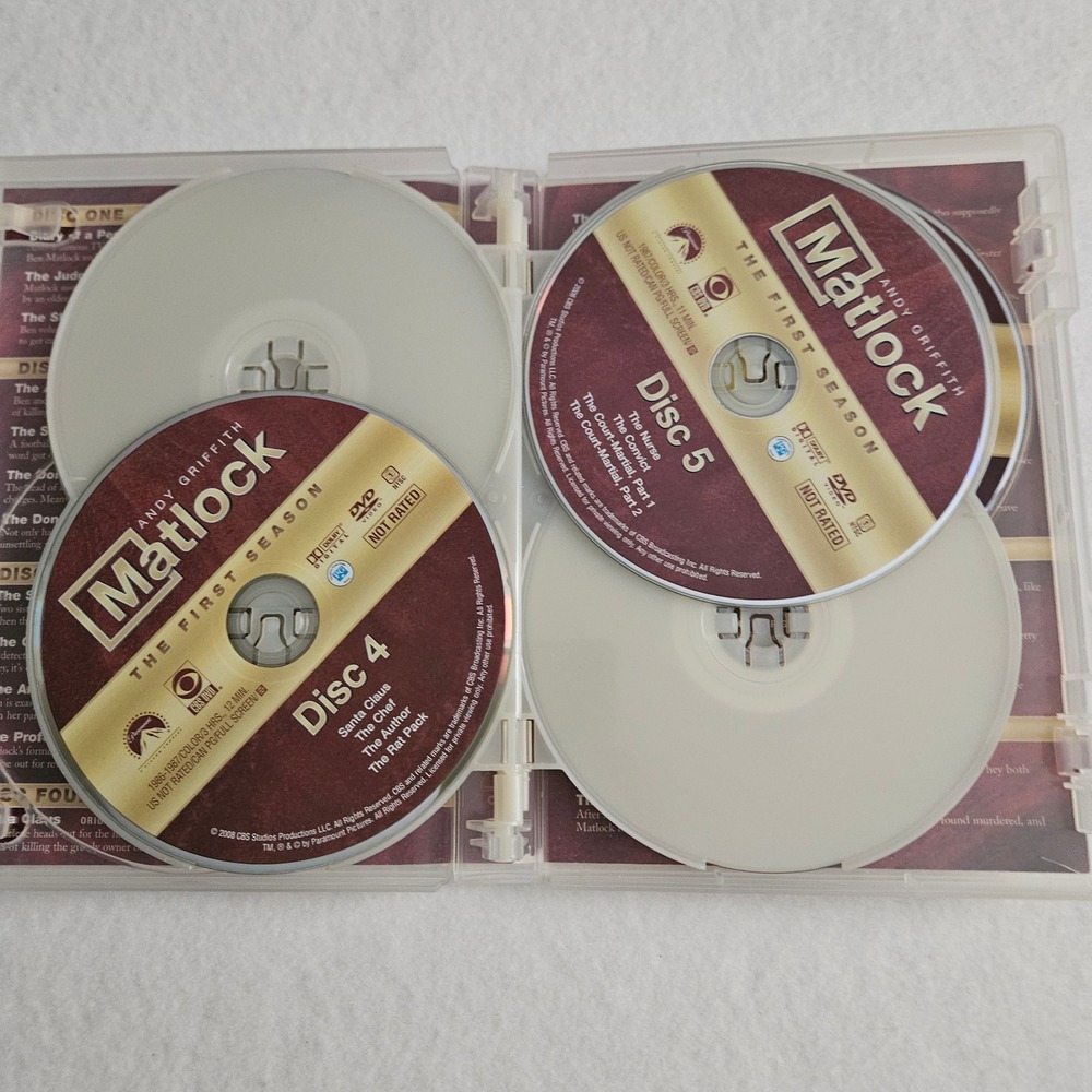 Matlock Seasons 1-8 DVD Set Andy Griffith Legal Drama Series Multi-Color 8pk - Picture 5 of 16
